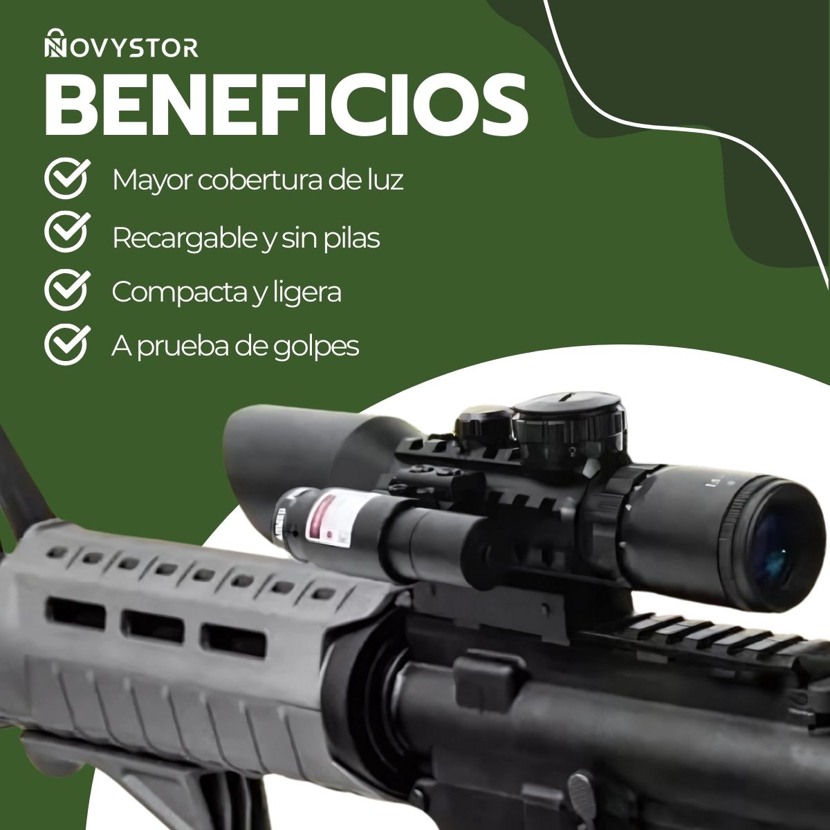 Mira Telescópica Rifles Retroiluminada con Láser M9