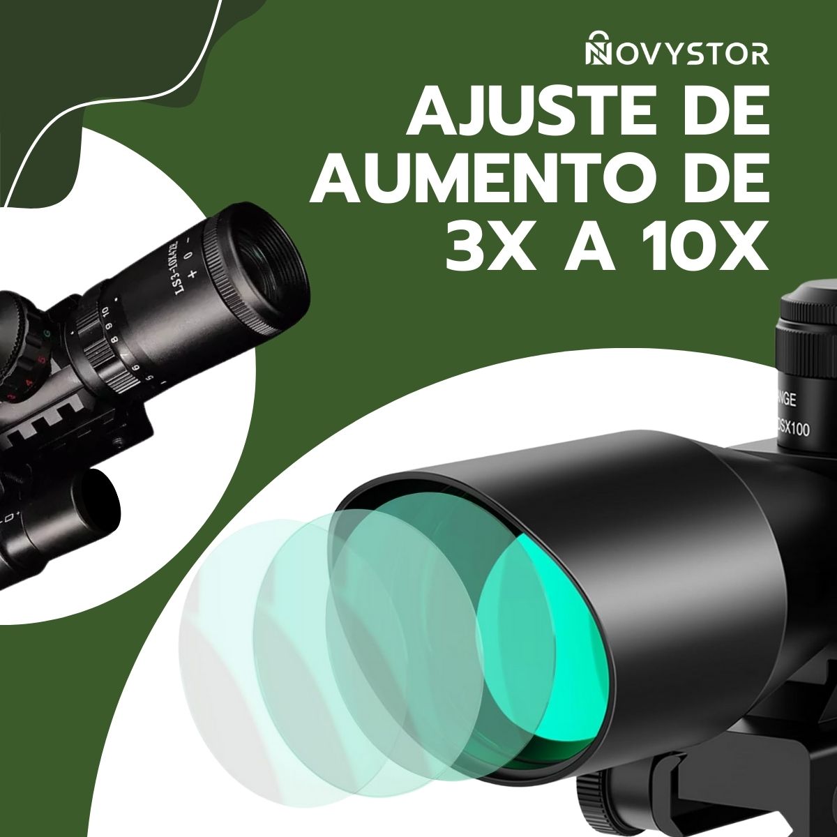 Mira Telescópica Rifles Retroiluminada con Láser M9