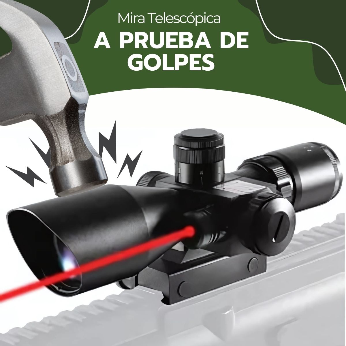 Mira Telescópica Rifles Retroiluminada con Láser M9