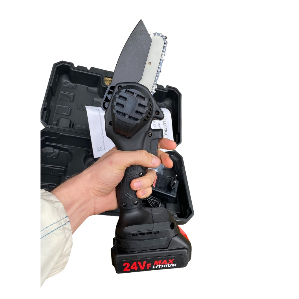 Motosierra Eléctrica Recargable Portátil 4"