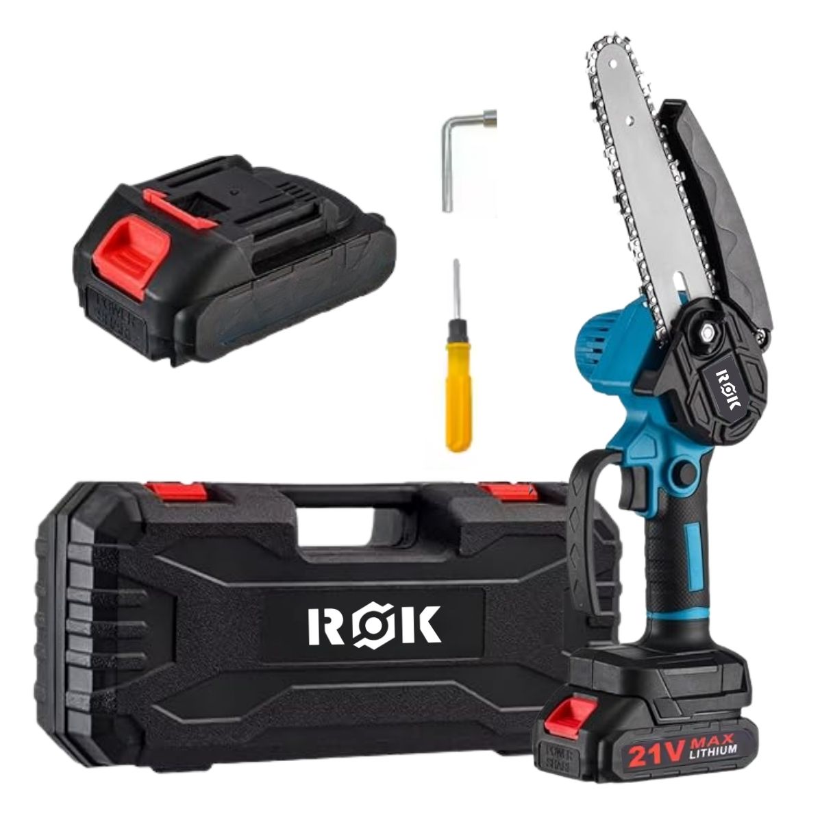 Motosierra de Mano eléctrica Inalámbrica de 6" + 2 Baterías