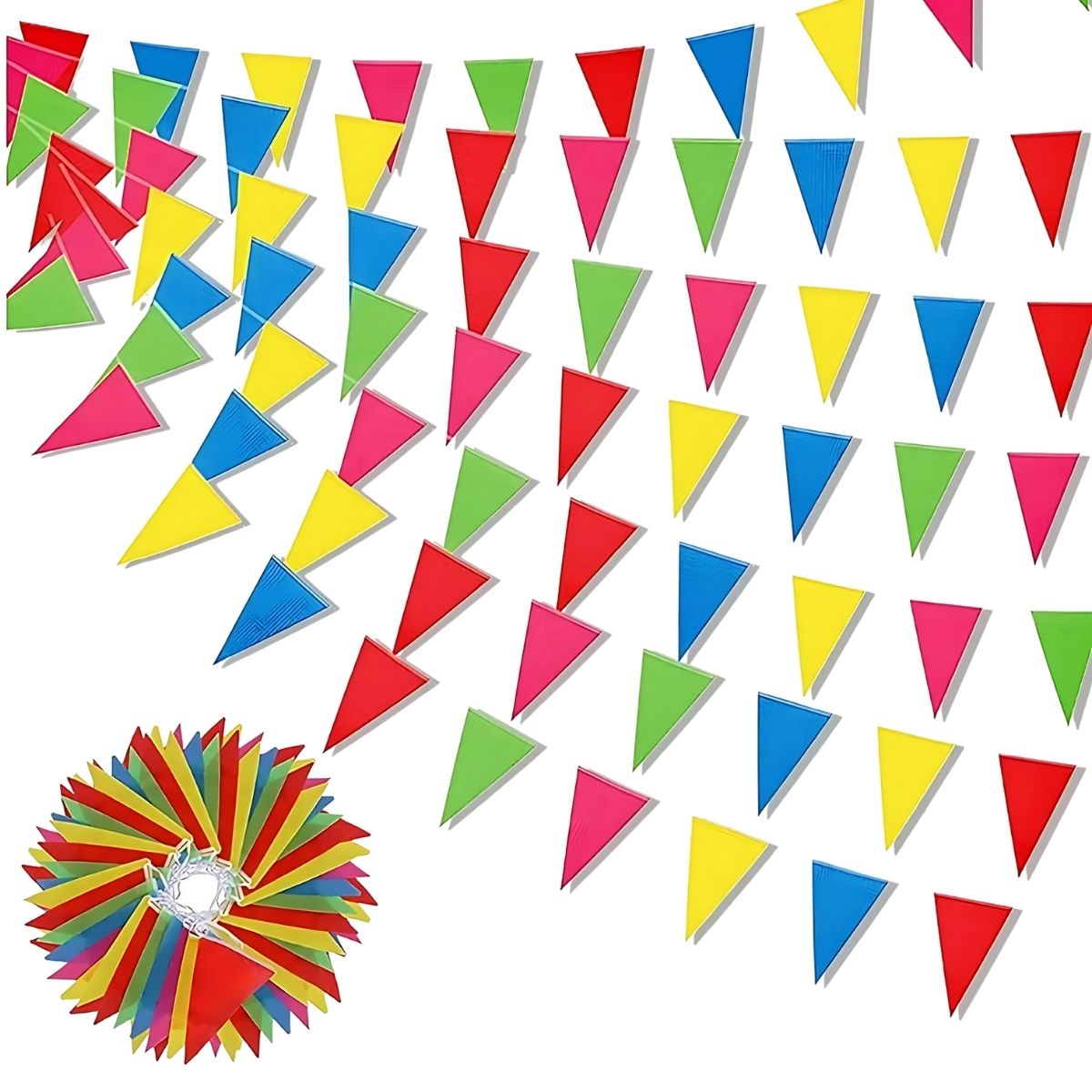 Banderines Multicolor 80mm x150 para Fiestas y Cumpleaños