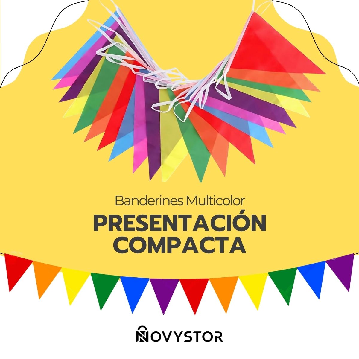 Banderines Multicolor 80mm x150 para Fiestas y Cumpleaños