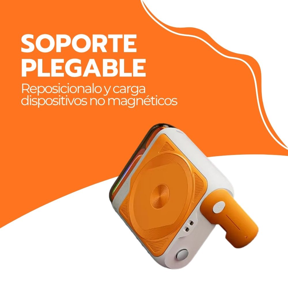 Power Bank Magnético 10000mAh de Carga Inalámbrica y Luz LED