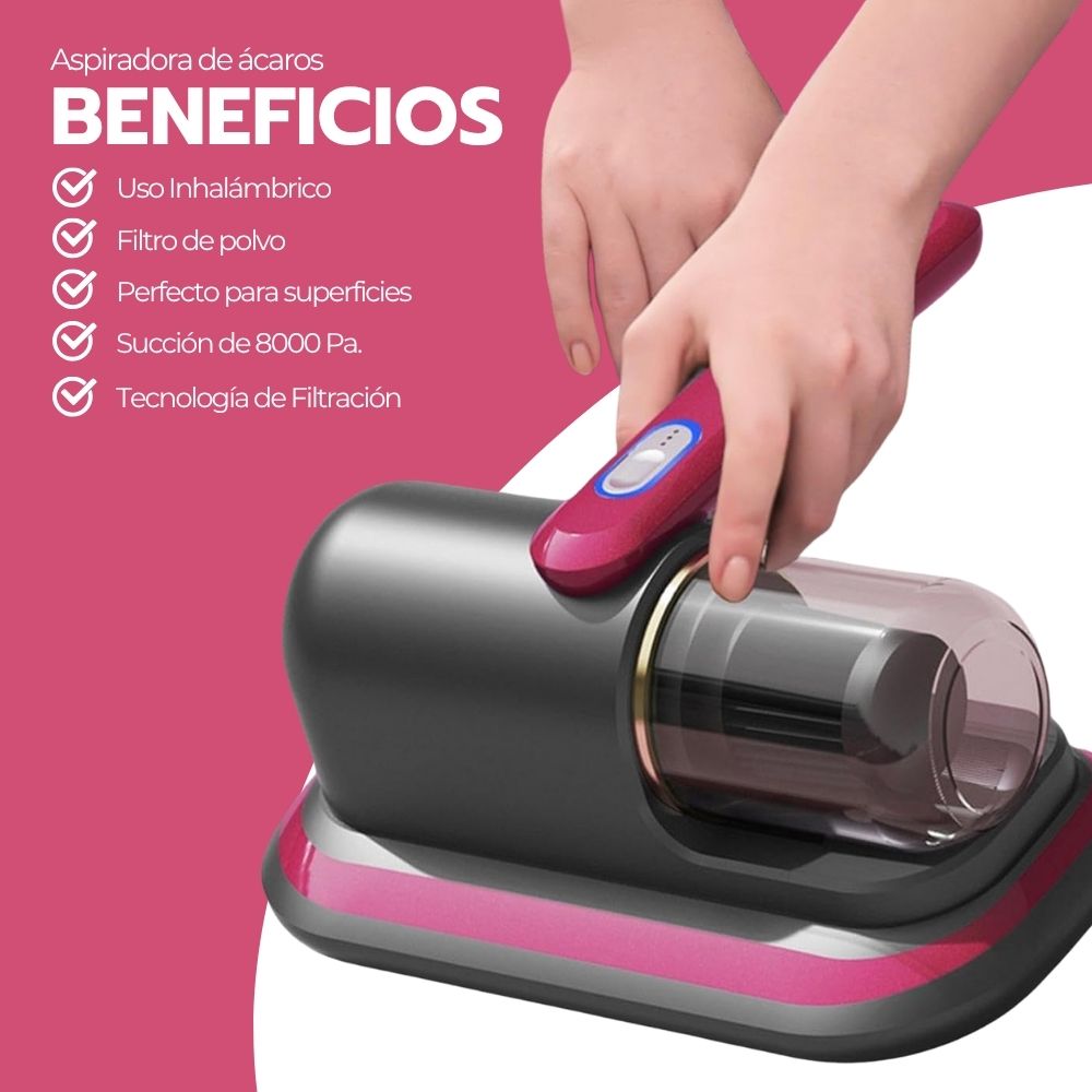 Aspiradora Inalámbrica Eliminadora de Ácaros al Vacío