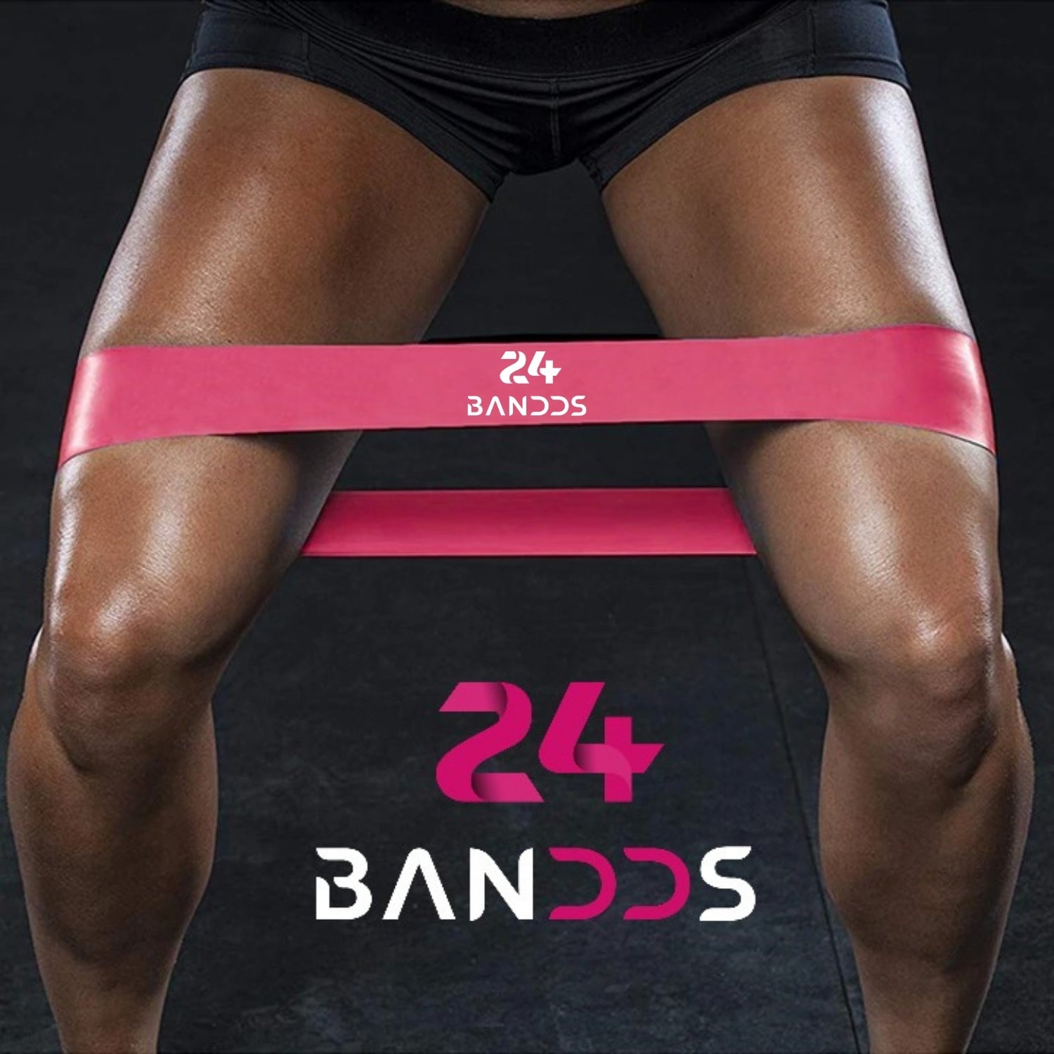 Kit 5 Bandas elasticas de resistencia rosa fitness + Bolso