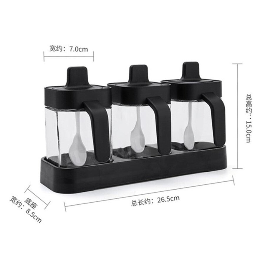 Set Especieros Herméticos 3 Piezas Para Especies Con Cuchara
