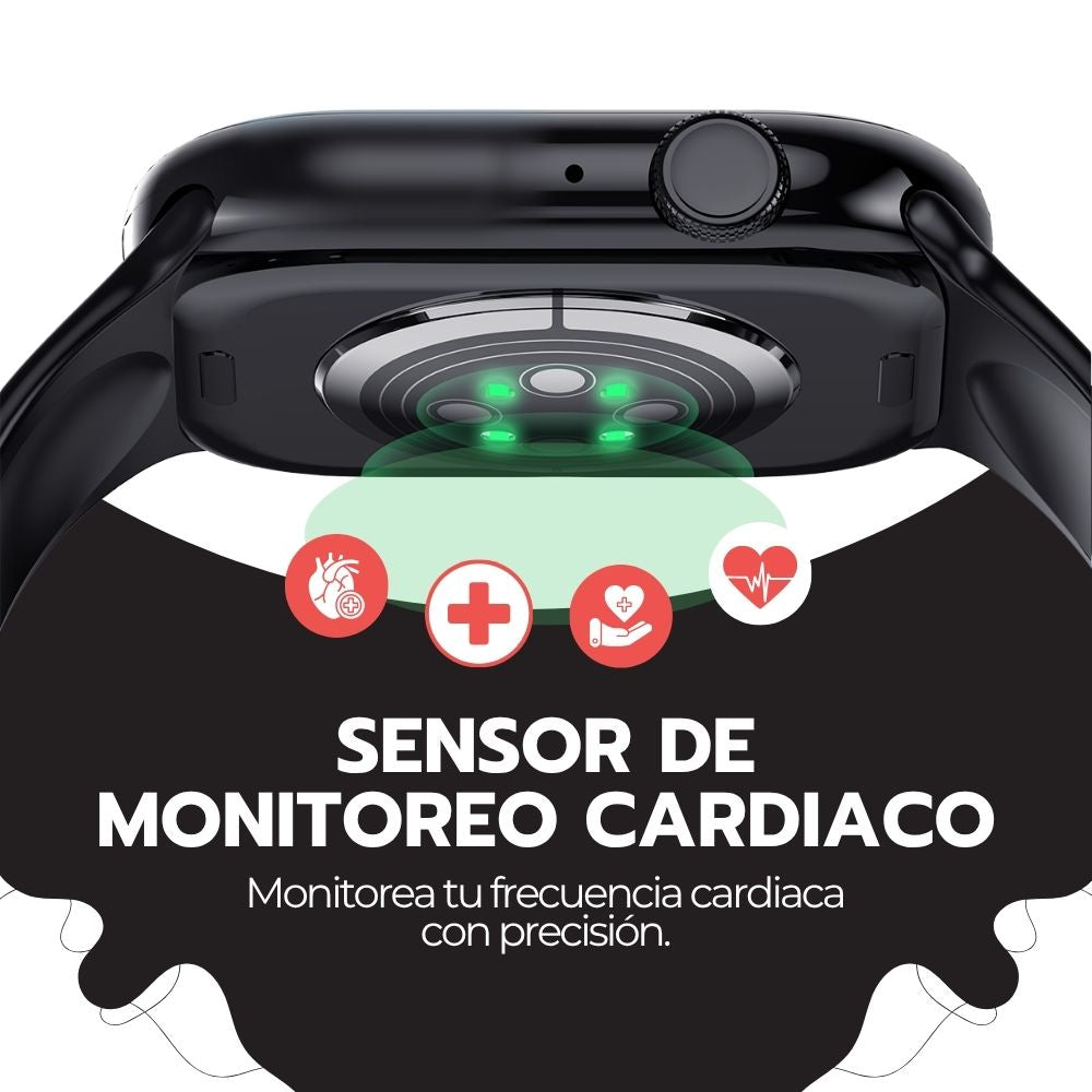 Smartwatch 2.1” IPS Deportivo Bluetooth Carga Inalámbrica