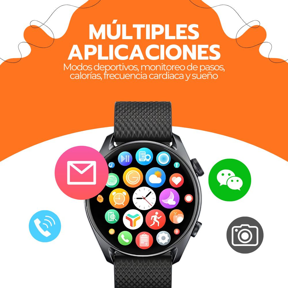 Smartwatch AMOLED 1.43” IP68 Deportivo Bluetooth 5.3