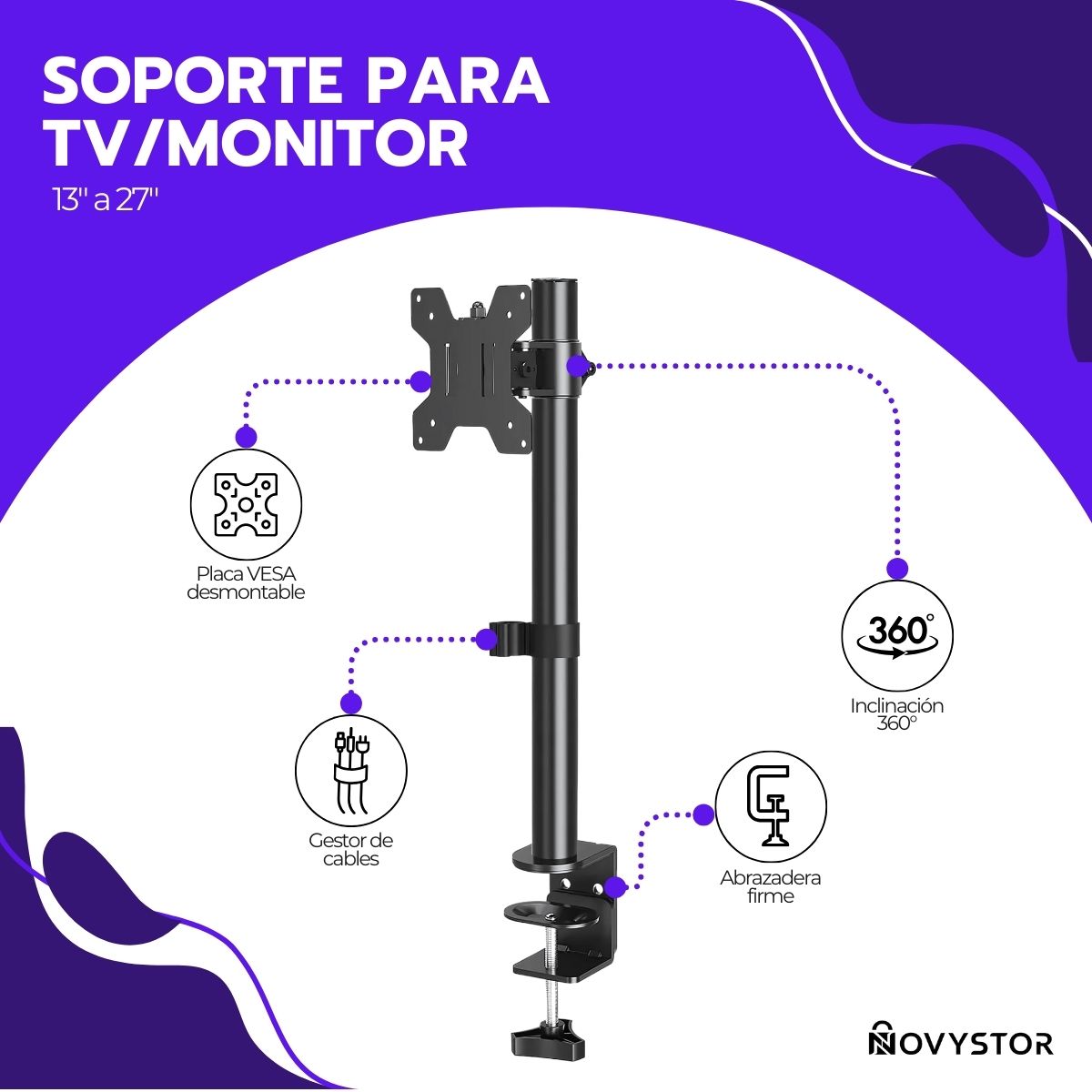 Soporte para TV/Monitor de 13" a 27"