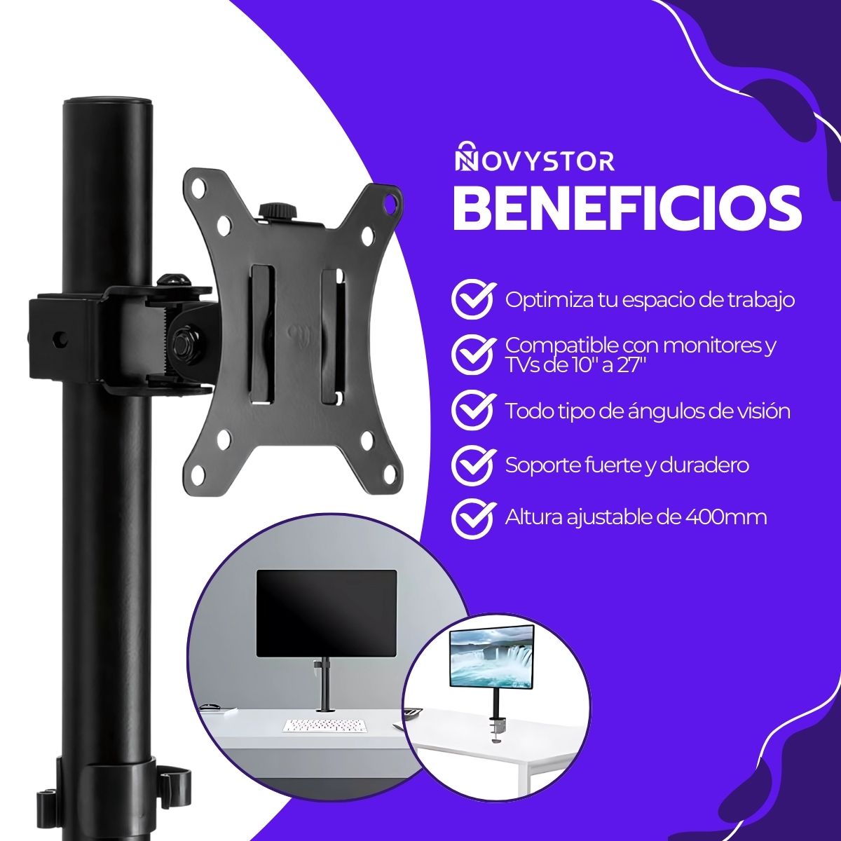 Soporte para TV/Monitor de 13" a 27"