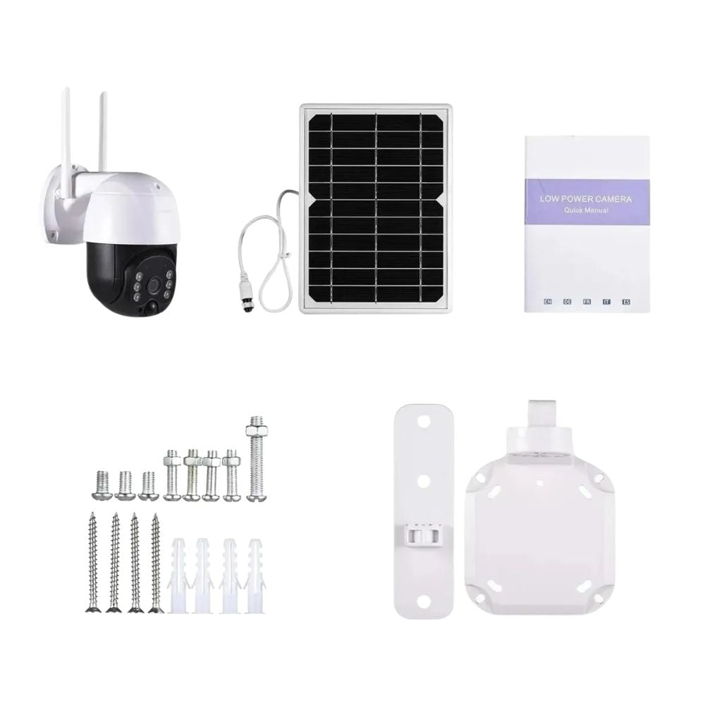 Cámara de Seguridad Solar IP66 5MP con Visión Nocturna