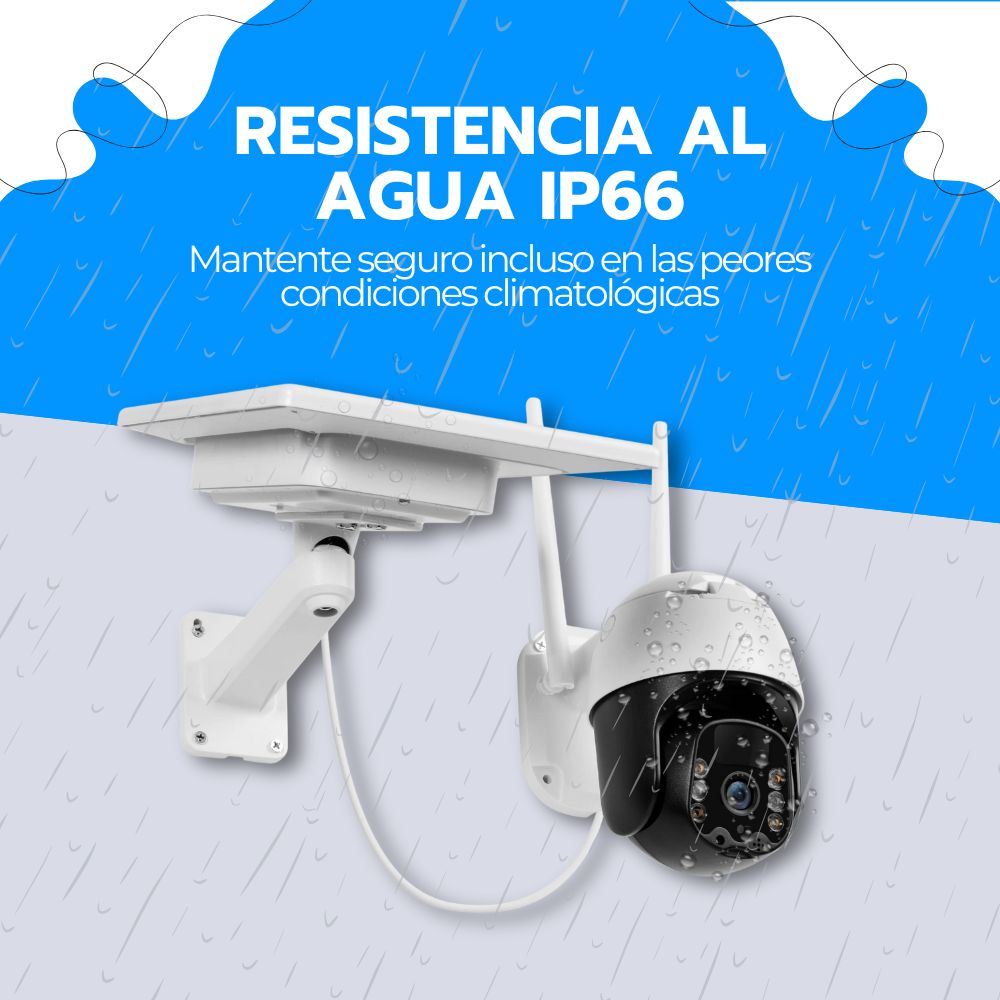 Cámara de Seguridad Solar IP66 5MP con Visión Nocturna