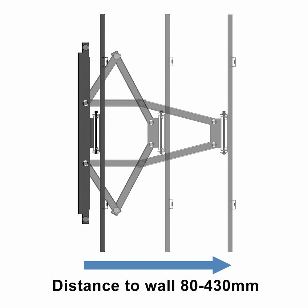 Soporte Tv Doble Brazo 32'' Hasta 70'' Con inclinación
