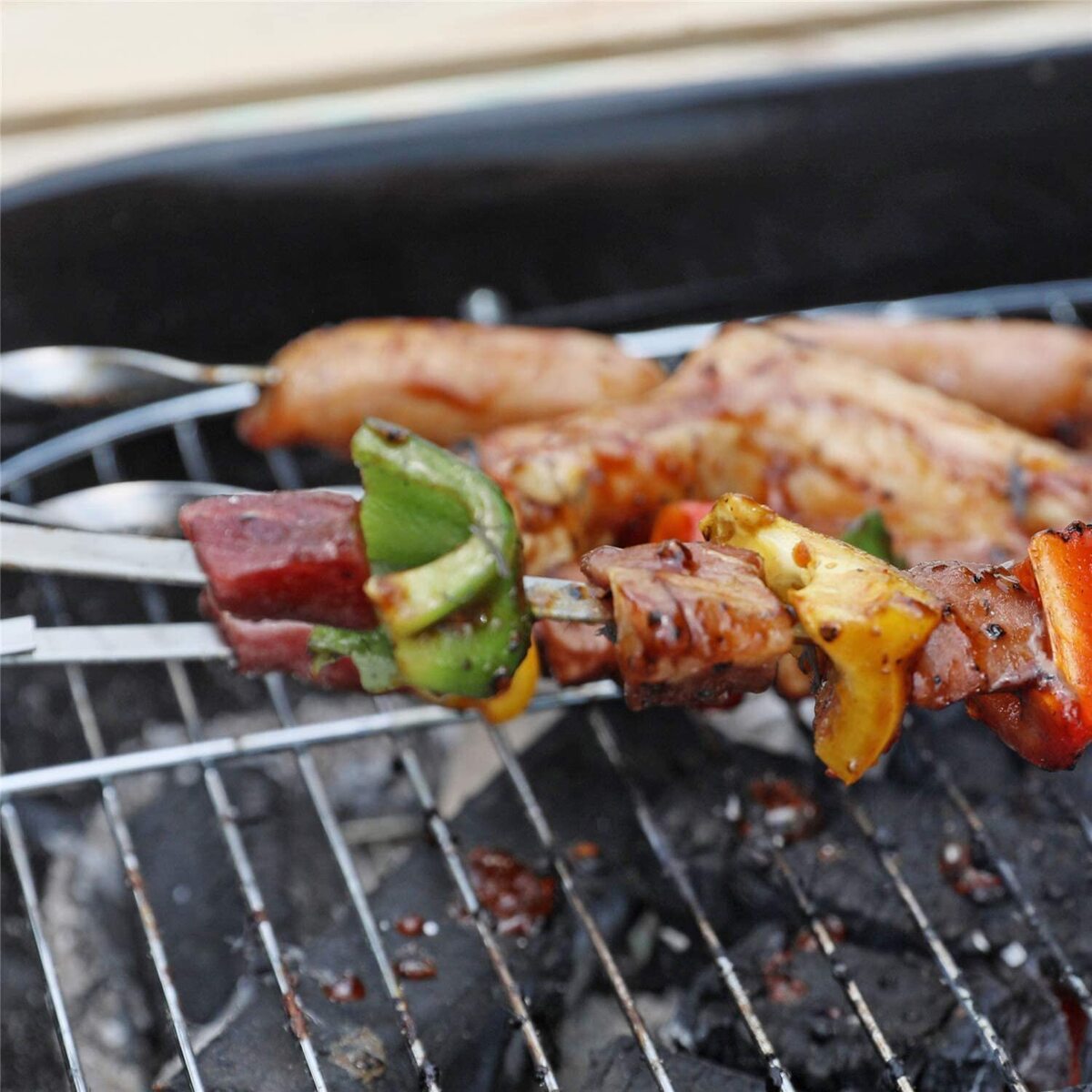 Set Parrillero Asado Barbacoa 18 Pcs En Maleta Kit Parrilla