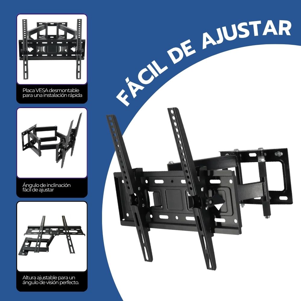 Soporte TV Articulado 26-65 Pulgadas Acero Brazo Doble