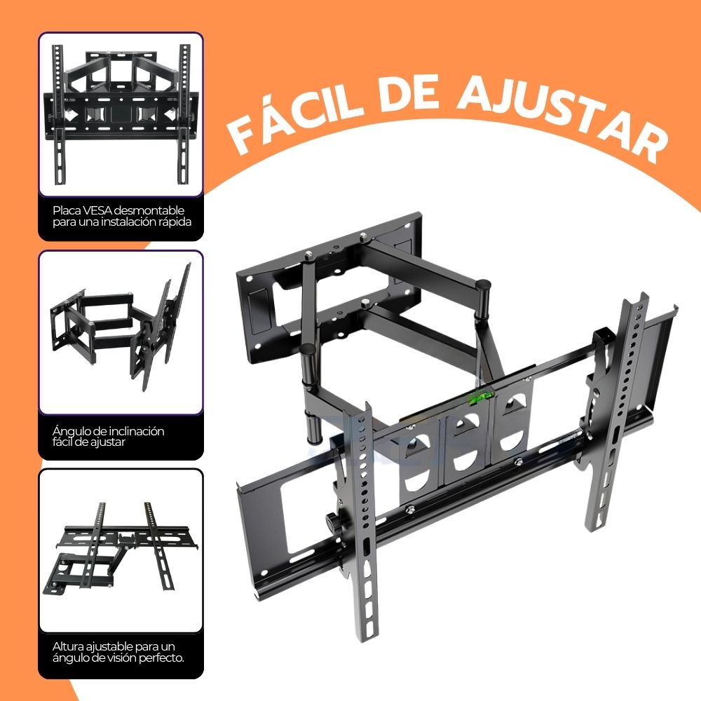 Soporte TV Doble Brazo 32-80" Articulado Acero Resistente