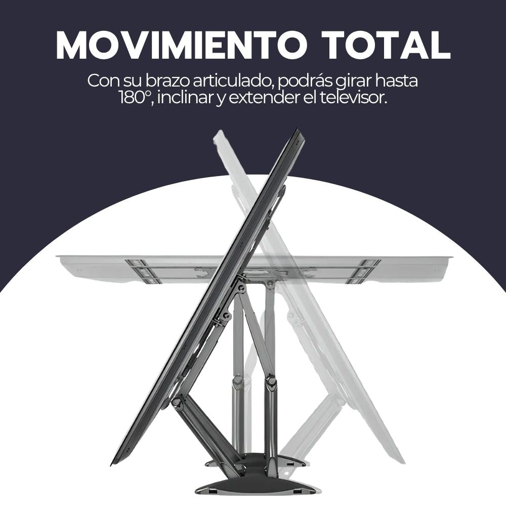 Soporte TV Full Motion 40–80" Acero Reforzado Giro 180°