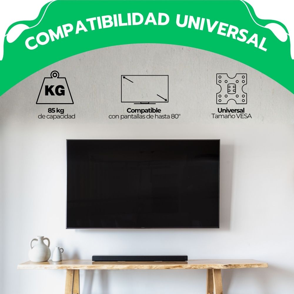 Soporte TV Profesional 55-85" Acero Reforzado 360°