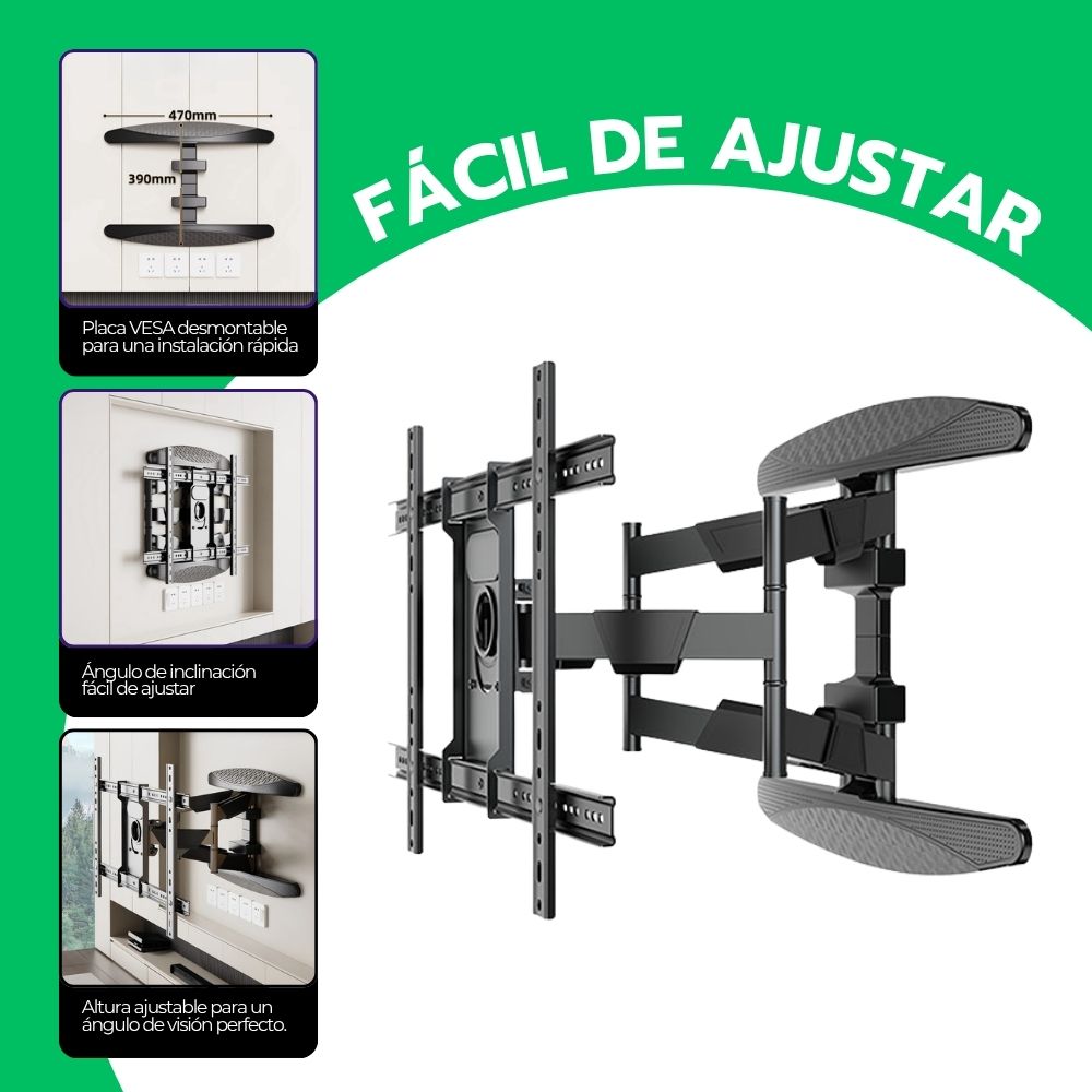Soporte TV Profesional 55-85" Acero Reforzado 360°
