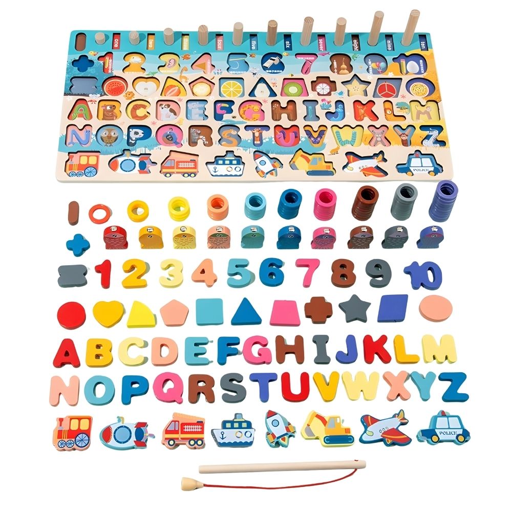 Tablero Educativo Infantil Monterossi 7 en 1 de Madera