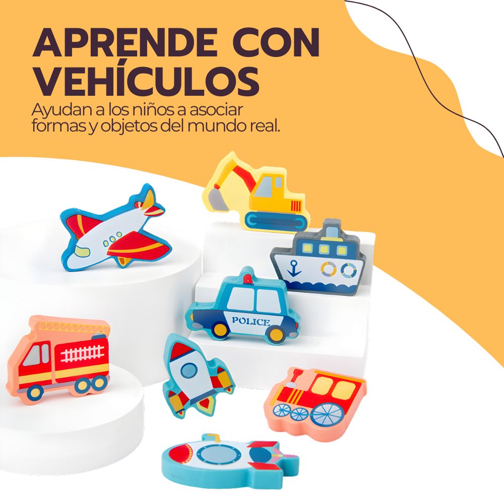 Tablero Educativo Infantil Monterossi 7 en 1 de Madera