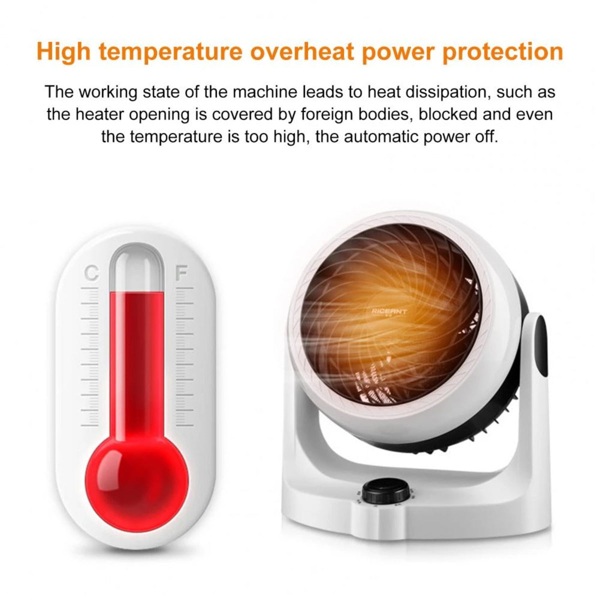 Termoventilador Calefactor Frío/caliente Giratorio Control