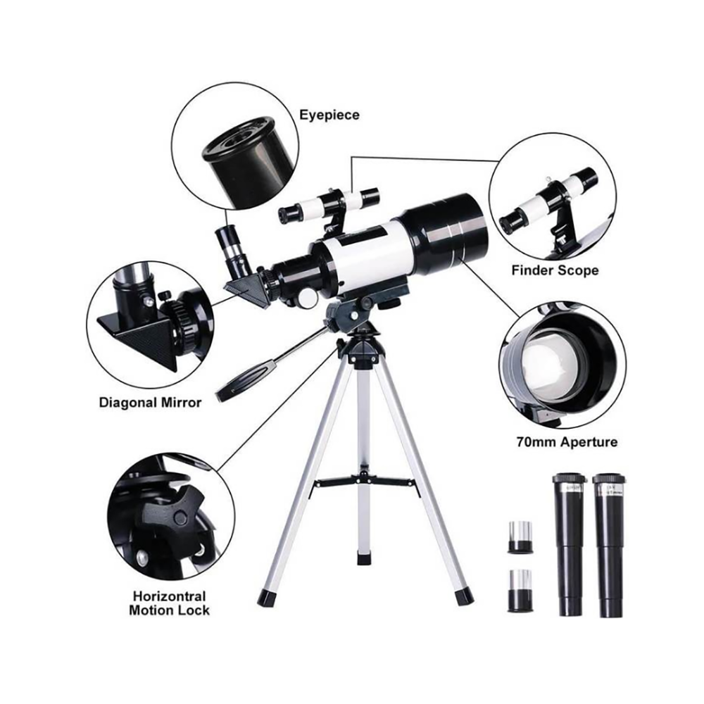 Telescopio Astronómico Profesional Monocular F30070m