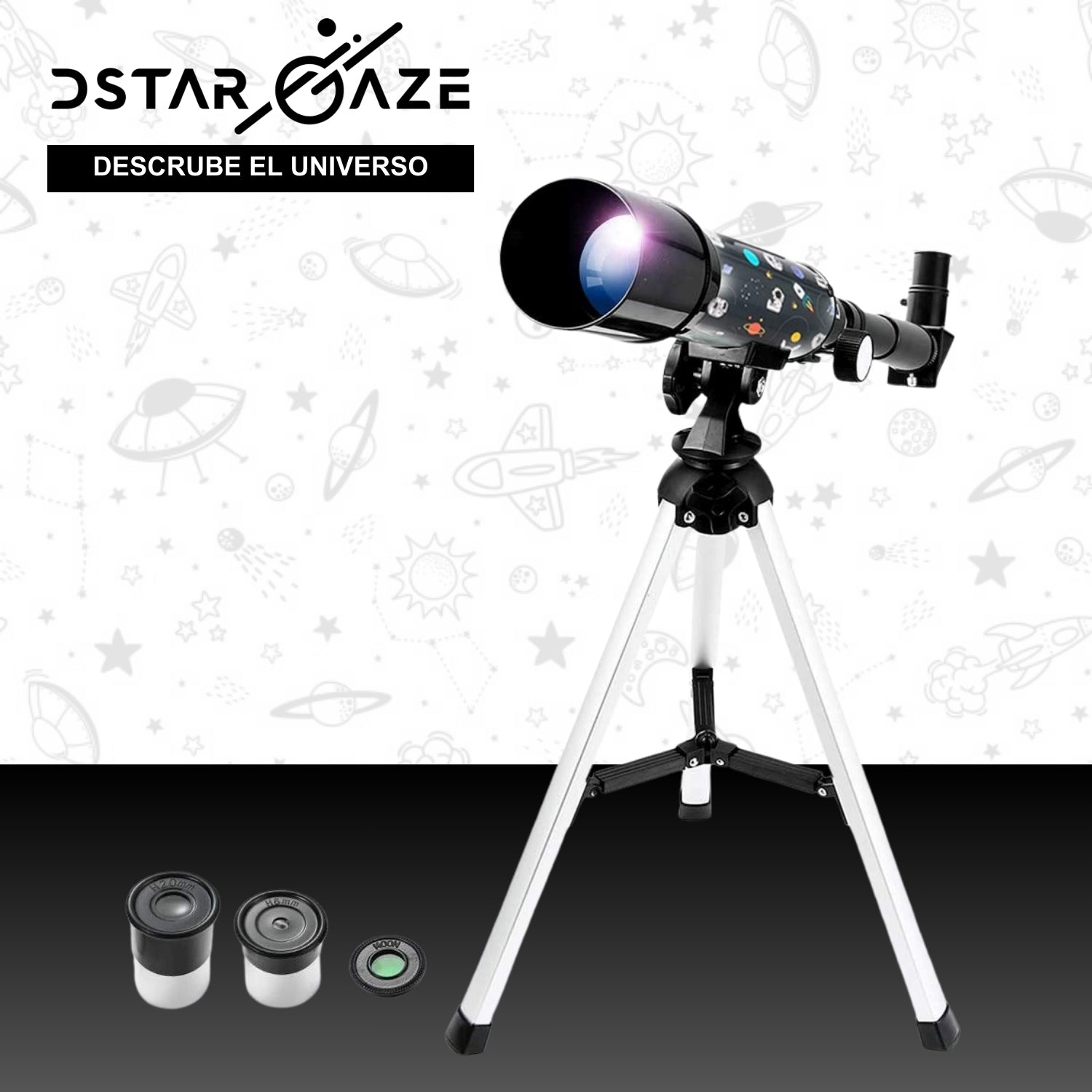 Telescopio Astronómico Profesional F36050m diseño espacial