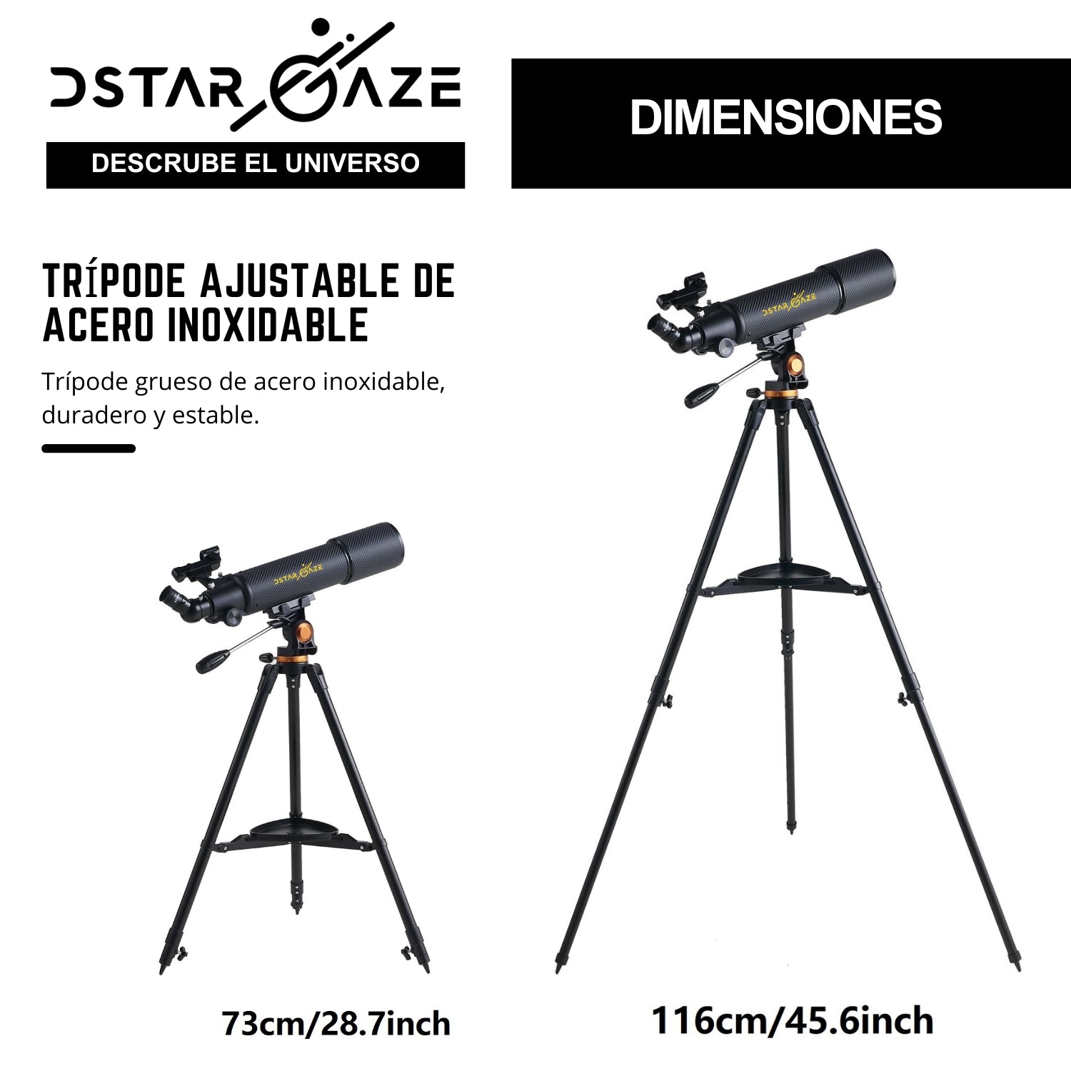 Telescopio Astronómico Profesional 50080Cm Fibra Carbono