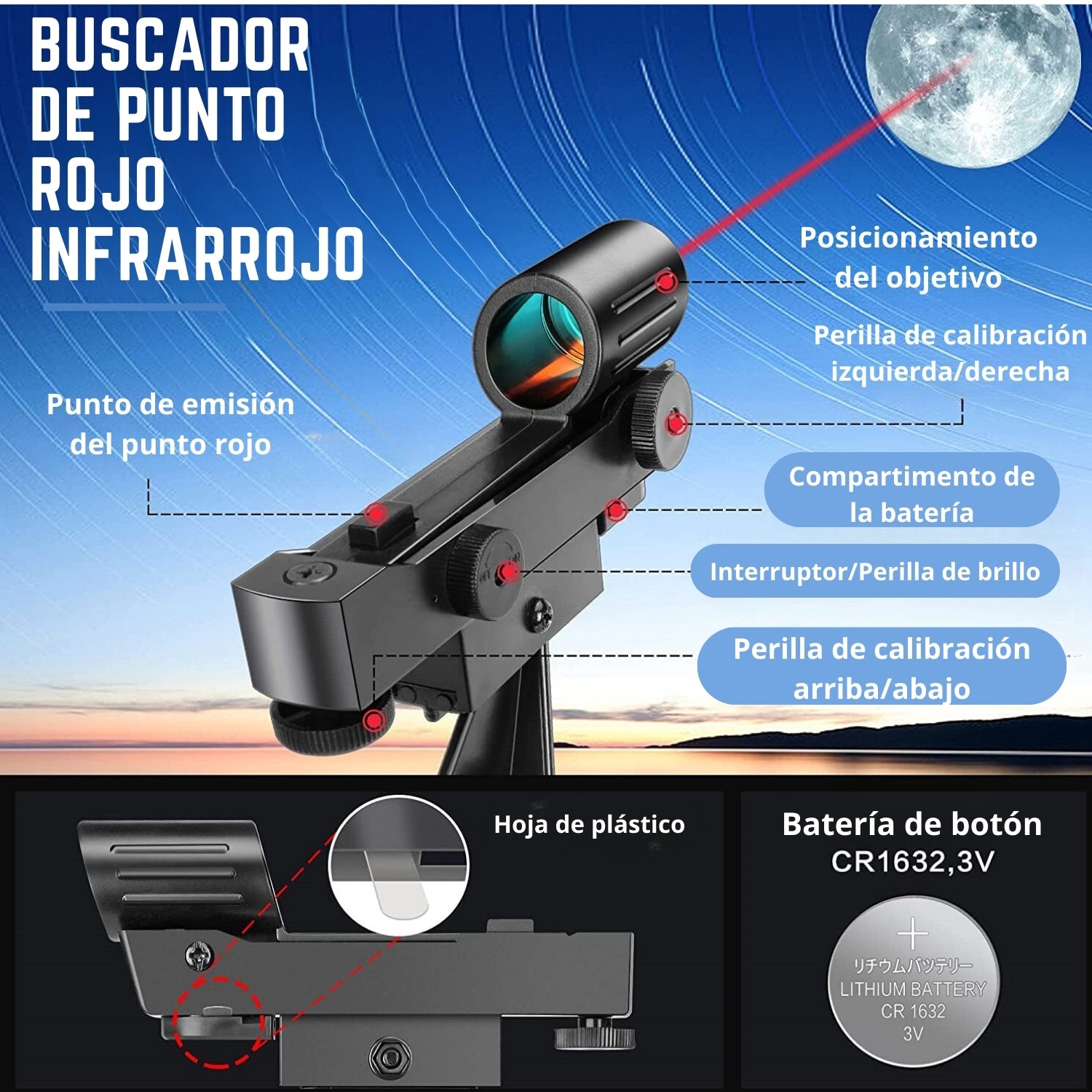Telescopio Astronómico Profesional Monocular 70070m