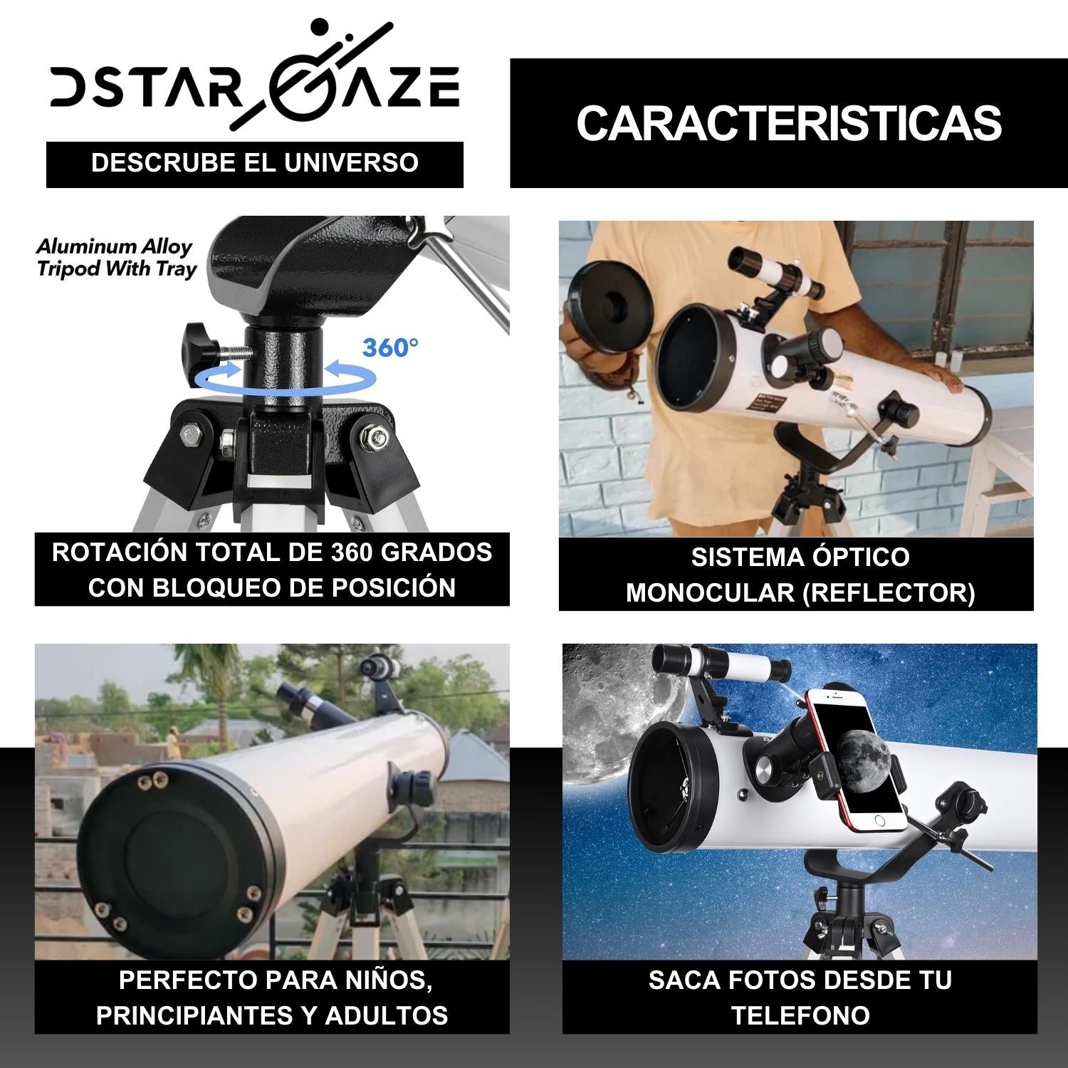 Telescopio Astronómico Profesional F70076