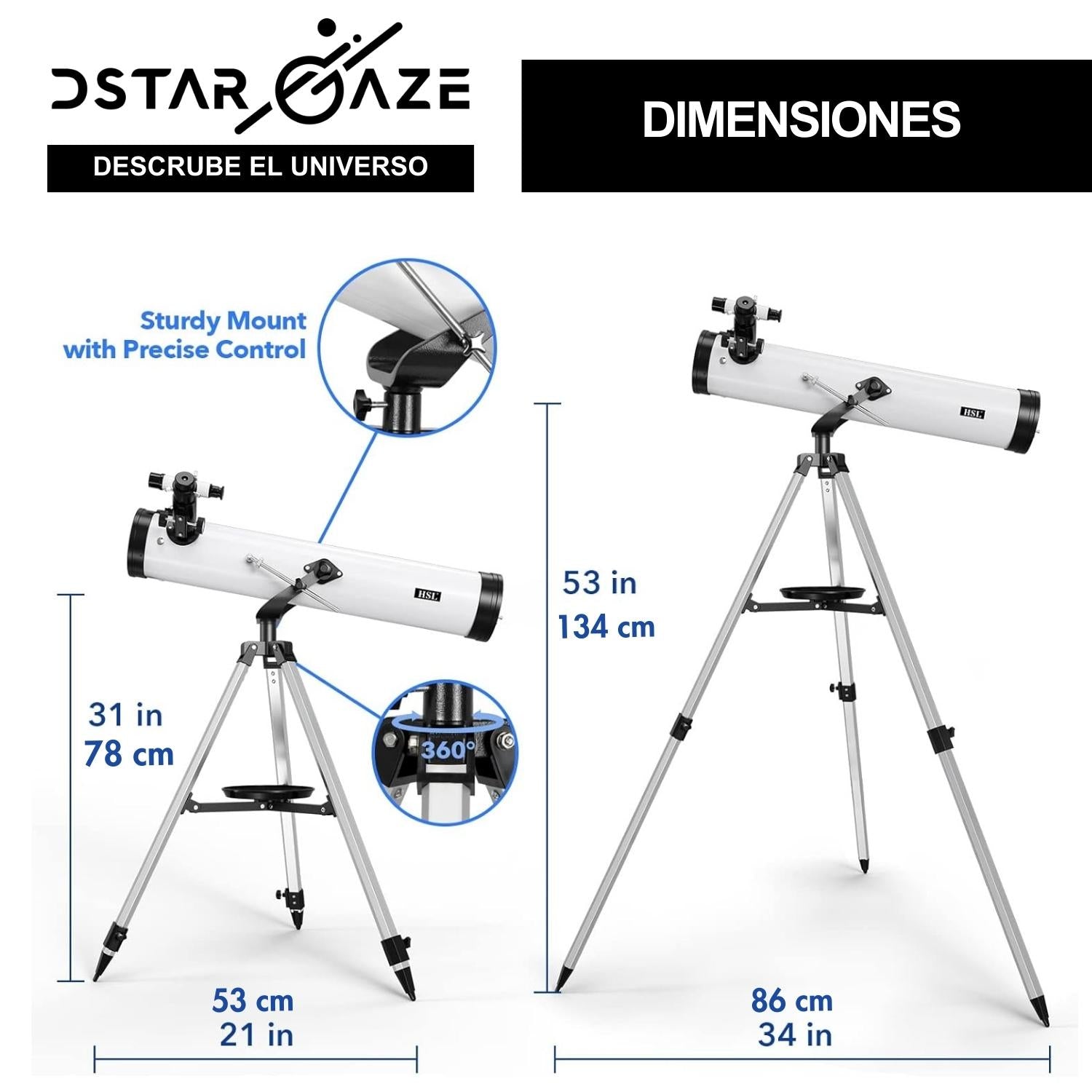 Telescopio Astronómico Profesional F70076