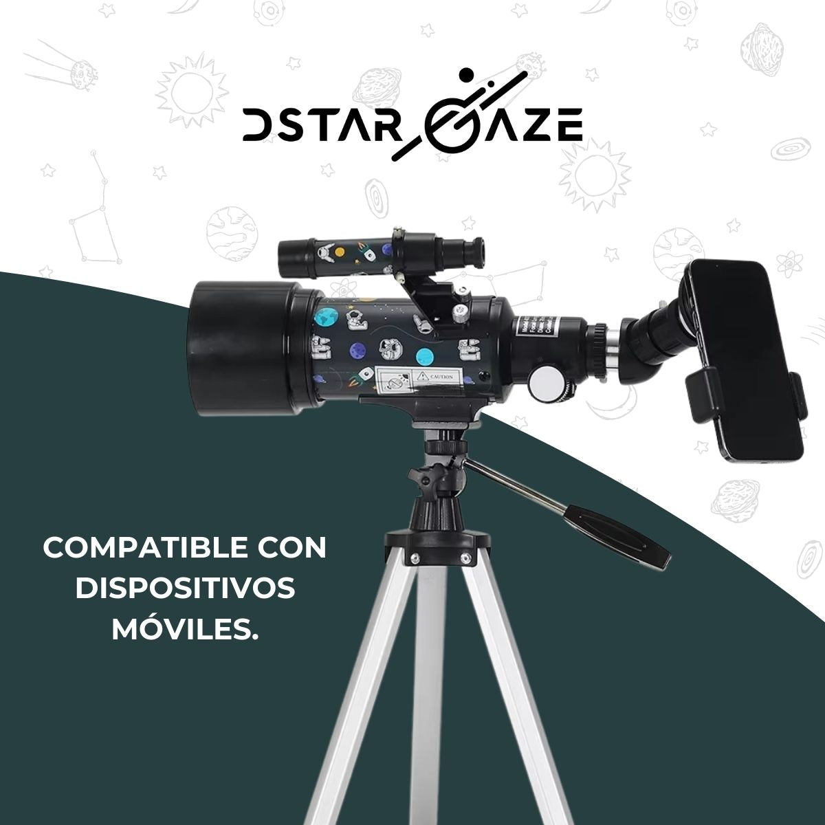 Telescopio Astronómico 30070m con Diseño Espacial
