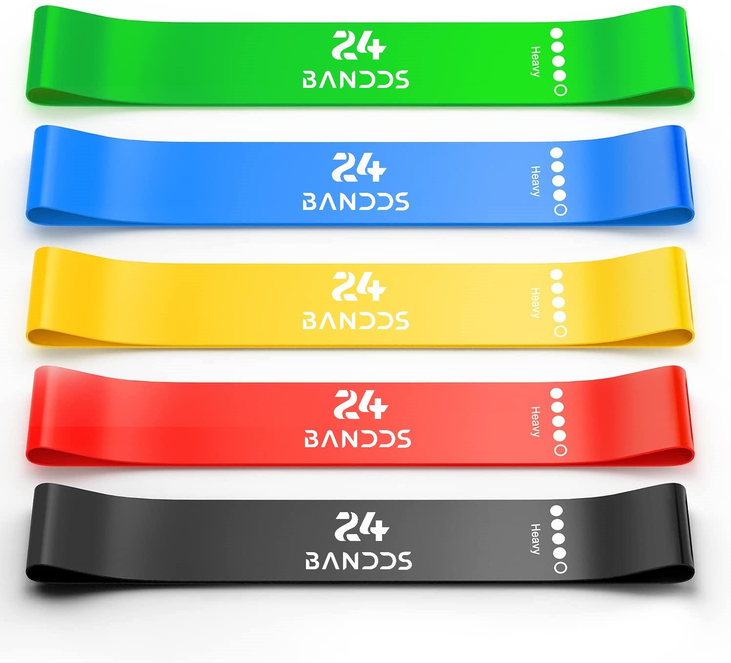 Pack 5 Bandas Elásticas Resistencia Circulares Yoga Pilates