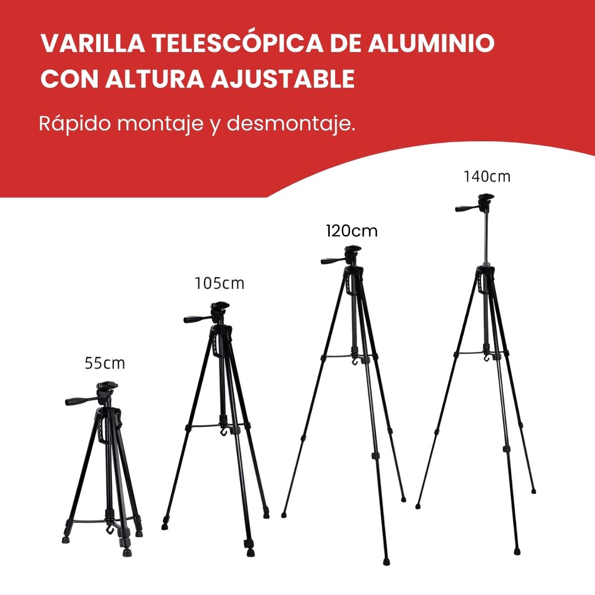 Trípode Profesional Para Cámara, Celular, Video
