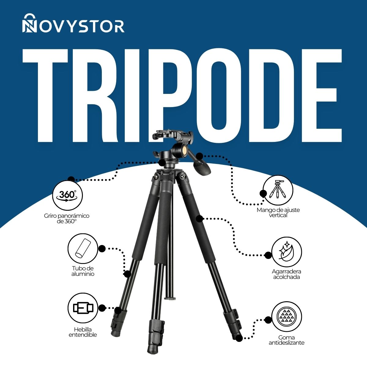 Trípode Profesional Para Cámara Teléfono Video Universal