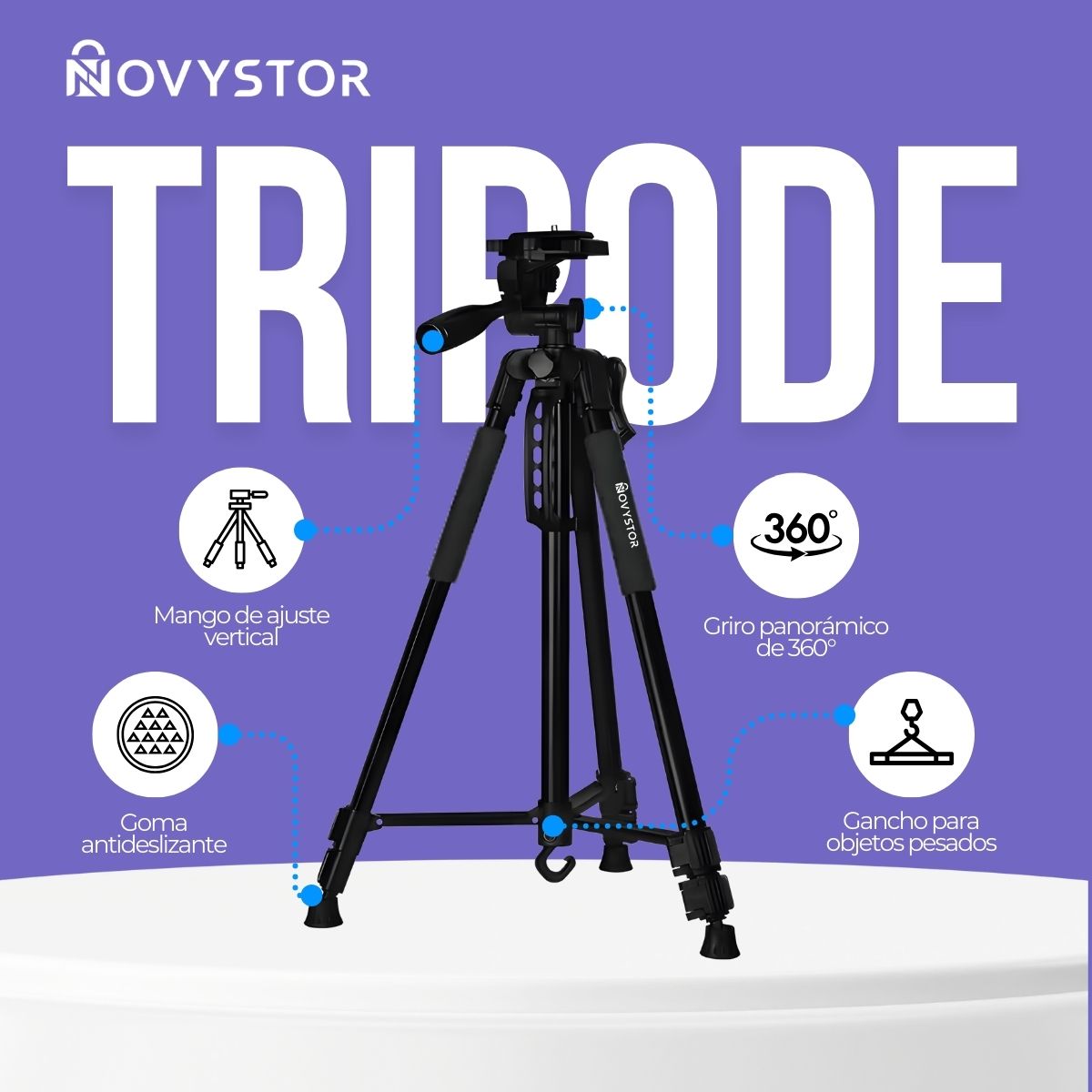 Trípode Profesional compatible con Celular Bolso + Adaptador