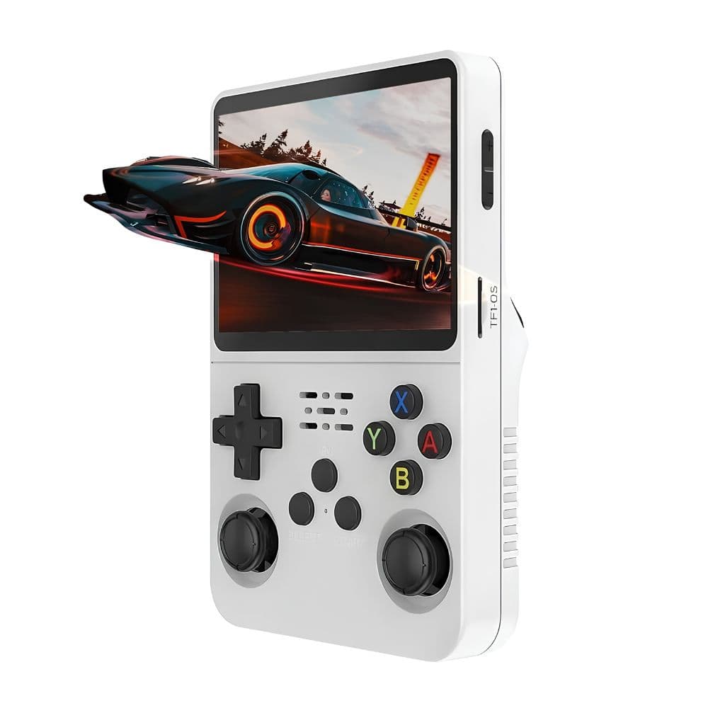 CONSOLA RETRO PORTATIL R36S 64GB WIFI +10000 JUEGOS BLANCO