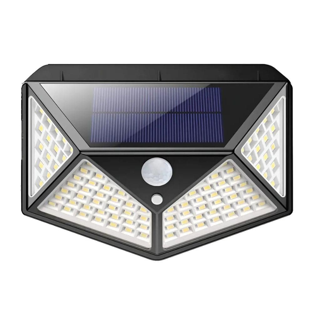 Foco Solar 100 Led Sensor Movimiento Con Pinza Ip65 Negro — imagen 2