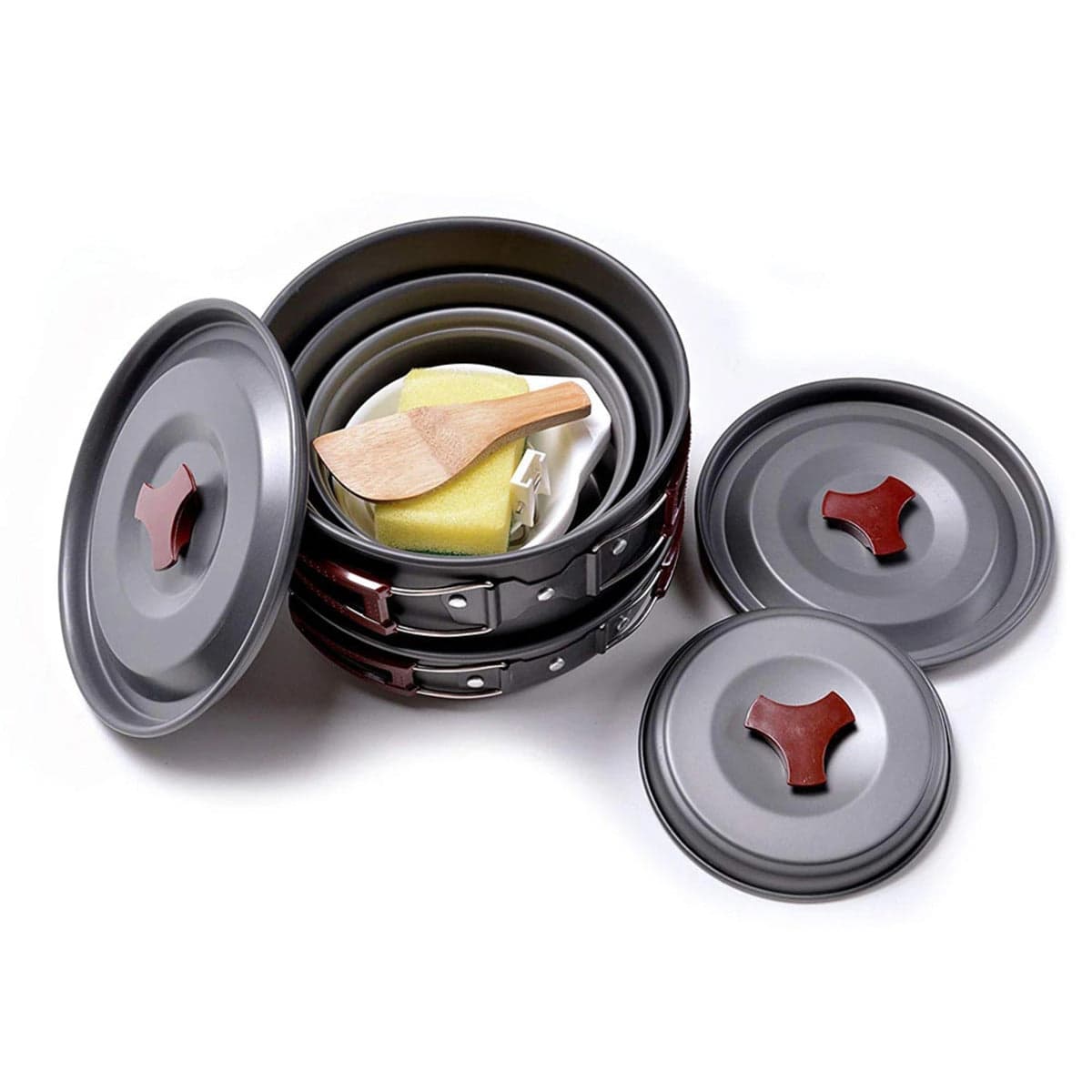 Set Ollas Camping 5 Piezas Cocinilla Color Gris — imagen 2