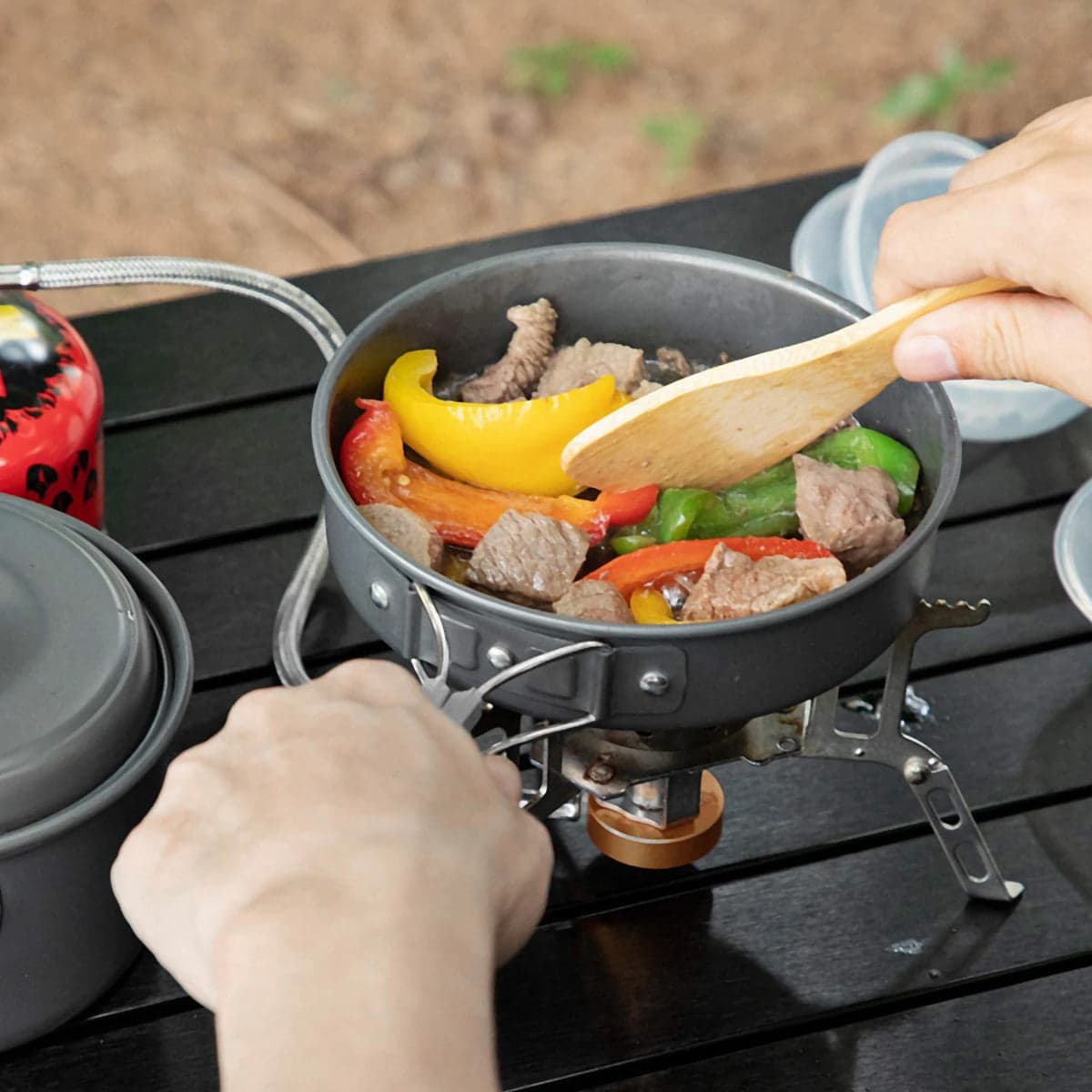 Set Ollas Camping 5 Piezas Cocinilla Color Gris — imagen 4