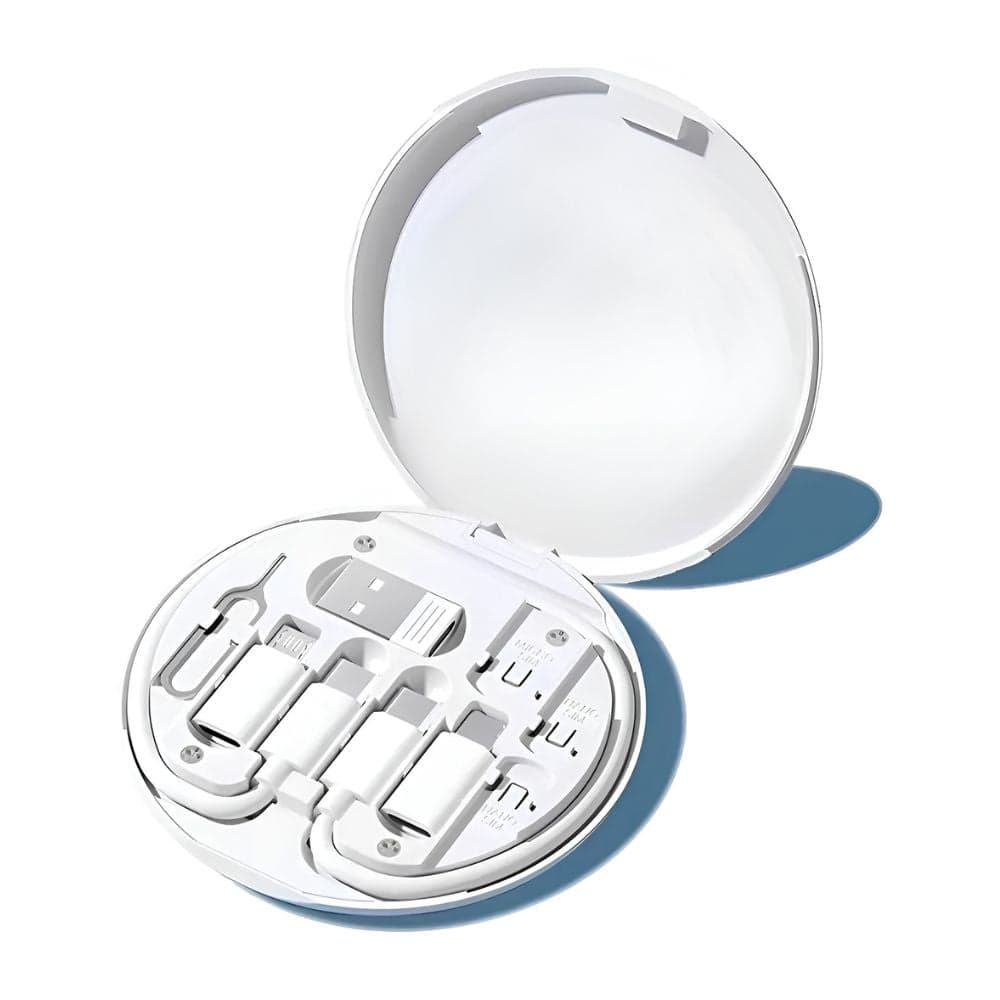 Kit Adaptadores Cable Usb 5 En 1 Usb C Micro 60w Para iPhone Blanco