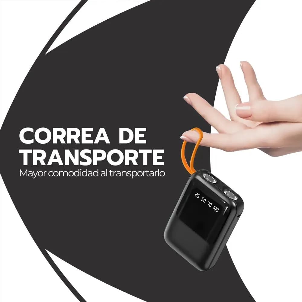 Power Bank R47 10000mah Carga Rápida Led Pantalla Negro — imagen 9