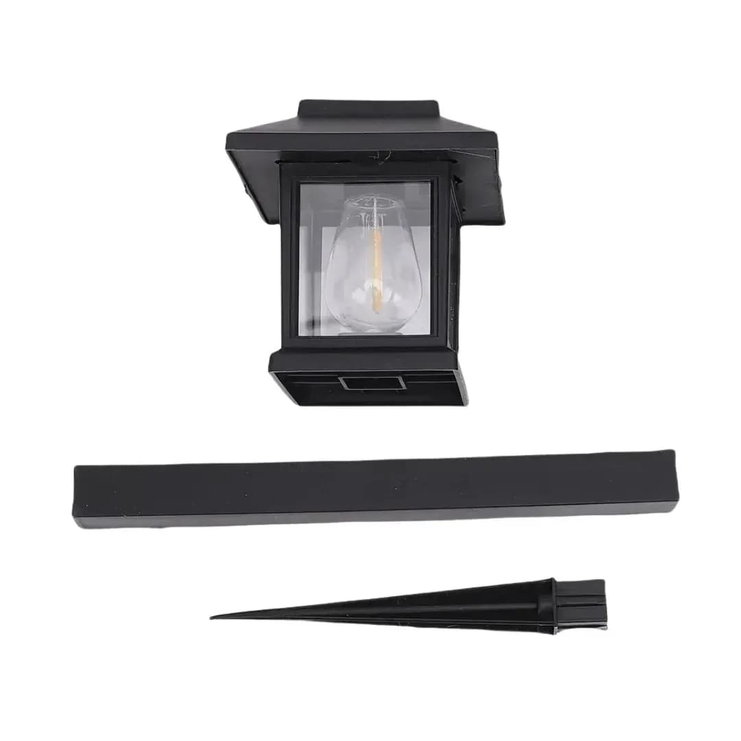 Lámpara Solar Led Estaca Estaca Jardín Parque Negro — imagen 2