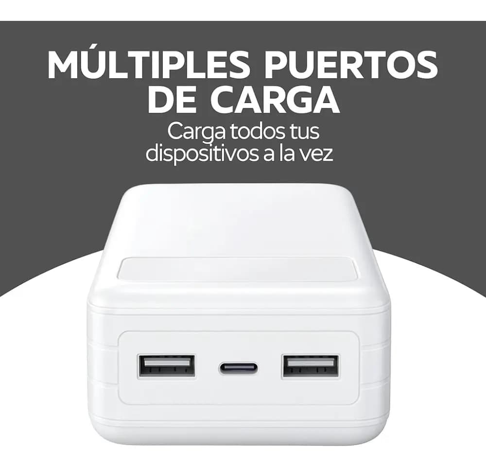 Power Bank 30000mah Carga Rápida Portátil Usb-c Blanco — imagen 6