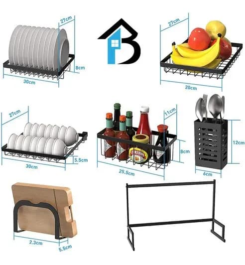 Escurridor De Platos Secado Multiuso Acero Inxidable 87cm Negro — imagen 3