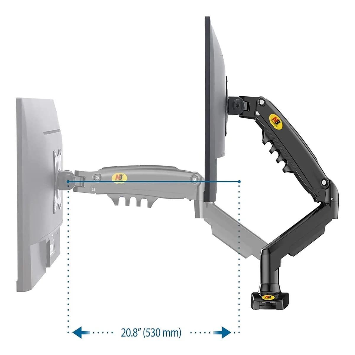 Base Escritorio Soporte Televisor Monitor 17 -30 2-9kg F80 Color Negro — imagen 8
