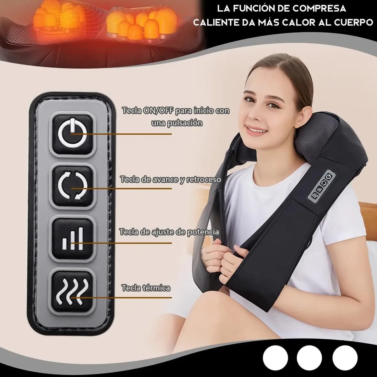 Masajeador Profesional De Espalda Hombro Cuello Relajación — imagen 7