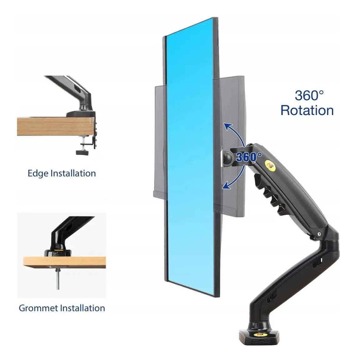 Base Escritorio Soporte Televisor Monitor 17 -30 2-9kg F80 Color Negro — imagen 6